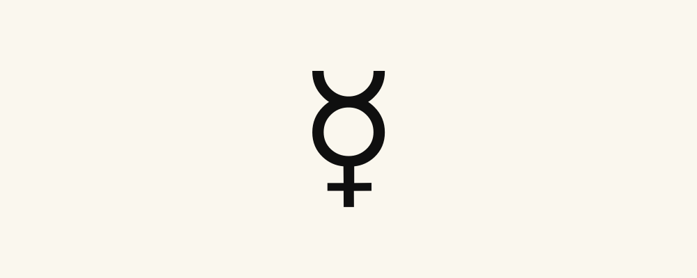 Symbole astrologique de Mercure