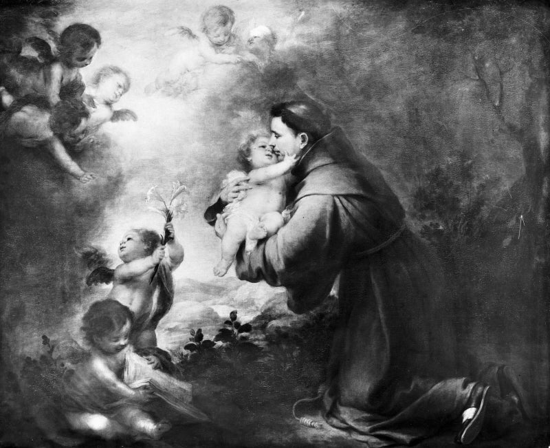 Saint Antoine de Padoue tenant l’Enfant Jésus, peinture de Murillo