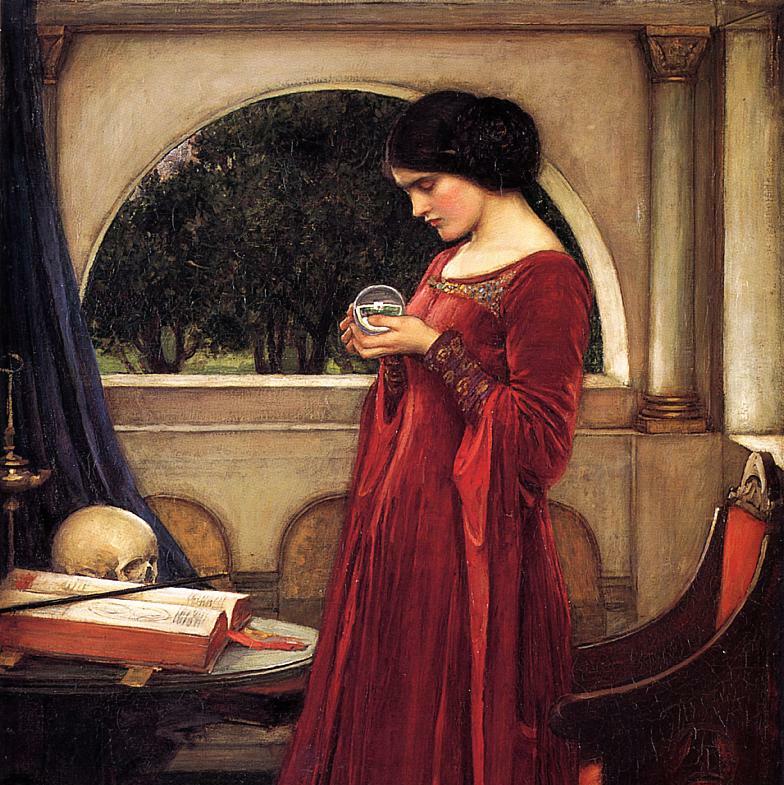 Cristallomancie et boule de cristal : The Crystal Ball de John William Waterhouse, 1902 — Aeternum, blog & boutique ésotérique