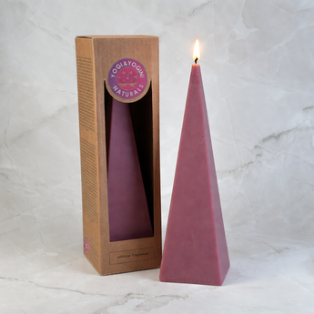 Bougie pyramide rose - Romance & harmonie