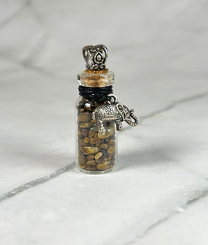 Fiole de Pierre d'Œil-de-Tigre pour favoriser la puissance - Aeternum - Fiole de Pierre d'Œil-de-Tigre pour favoriser la puissance - # boutique ésoterisme# - #wicca#