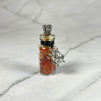 Fiole de Pierre de Cornaline pour attirer la chance - Aeternum - Fiole de Pierre de Cornaline pour attirer la chance - # boutique ésoterisme# - #wicca#