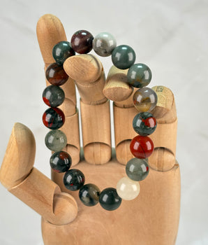 Bracelet Jaspe Héliotrope (10mm)