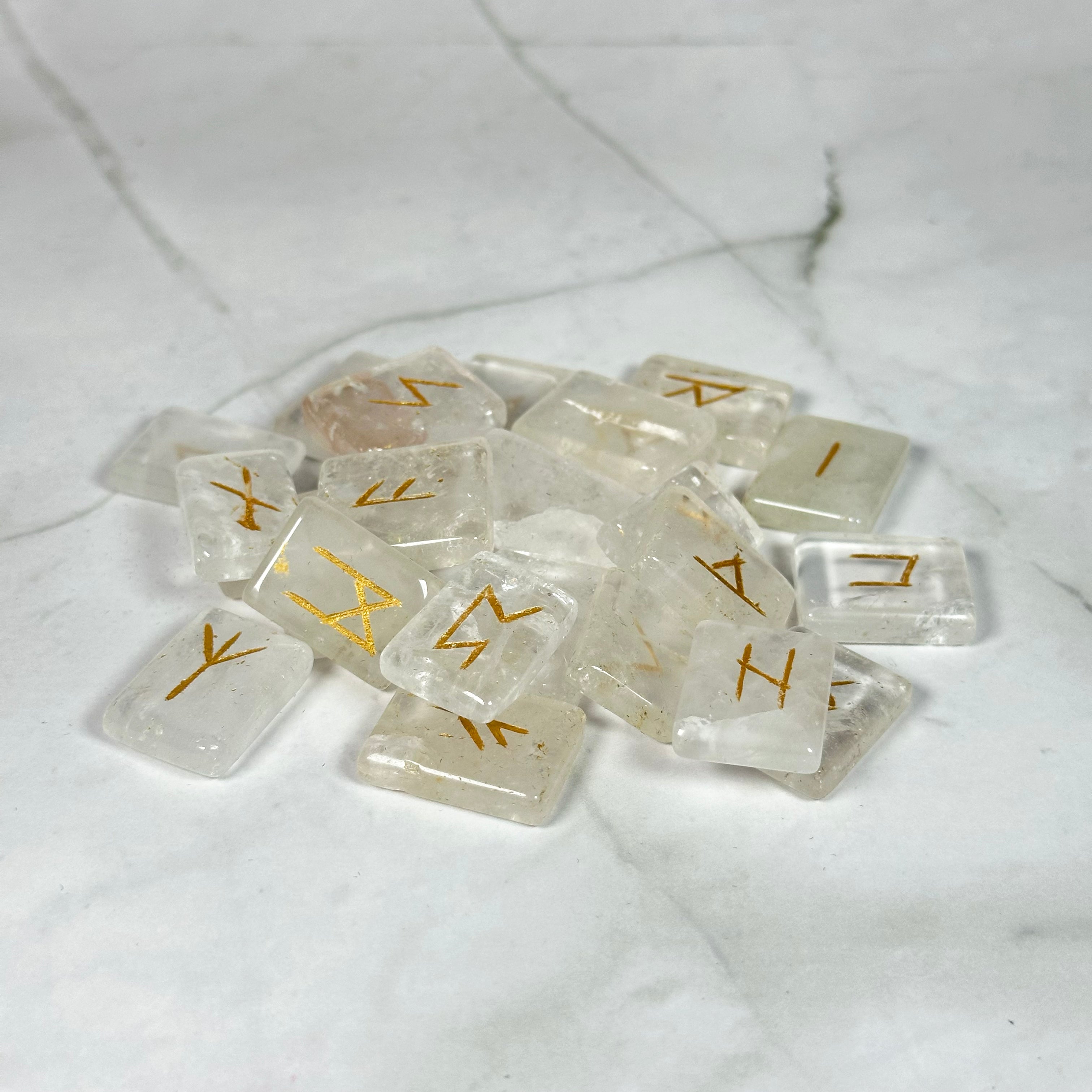 Runes rectangles en Cristal de Roche
