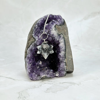 Pendule Merkaba en Pierre de Lune