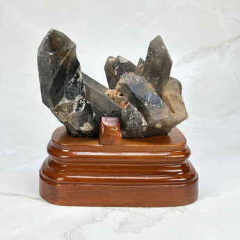 Gerbe de Quartz Fumé sur socle