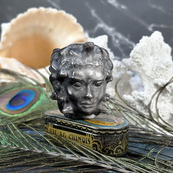 Tête de Médusa en Obsidienne Argentée