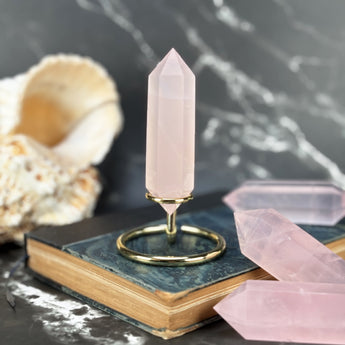Double pointe Quartz Rose - P8 (extra)