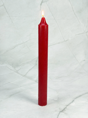 Cierge teinté masse rouge