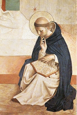 Saint Dominique en prière, détail d’une fresque de Fra Angelico, 15ème siècle