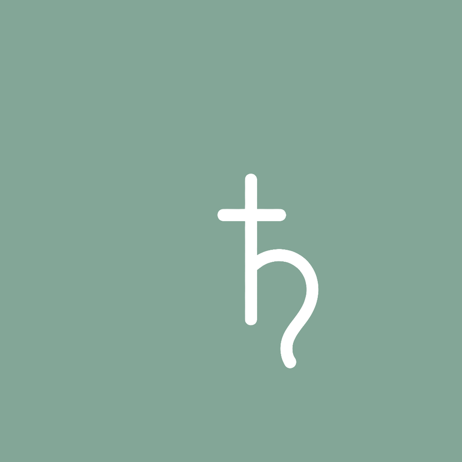 Symbole astrologique de Saturne