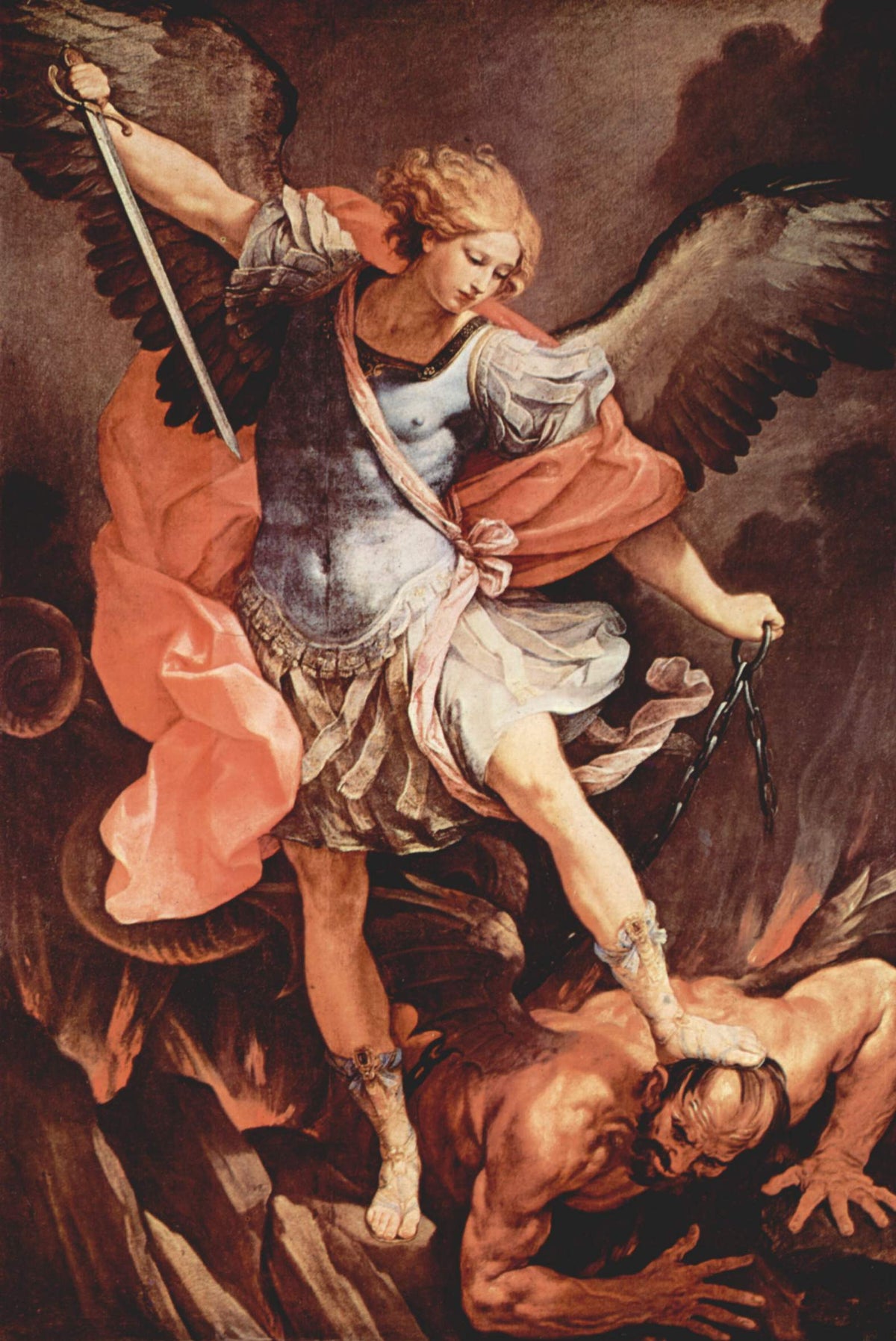 Saint Michel archange terrassant Satan, peinture de Guido Reni, vers 1636