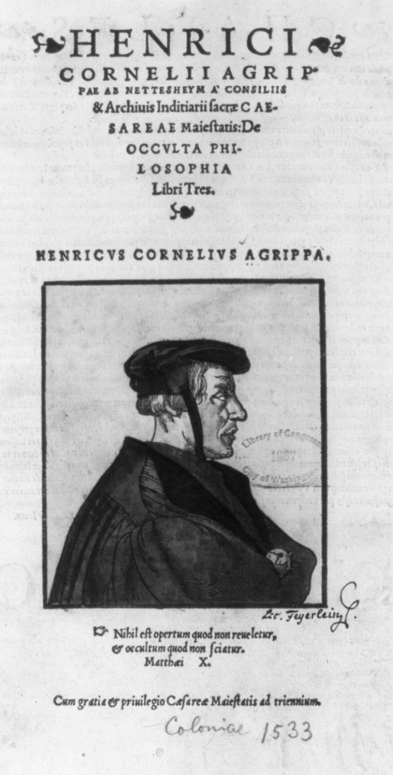 Portrait gravé de Cornelius Agrippa, 1533 — Aeternum, blog & boutique ésotérique
