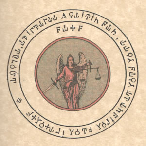 L’Ange de la justice — pantacle de l’abbé Julio, reproduction historique