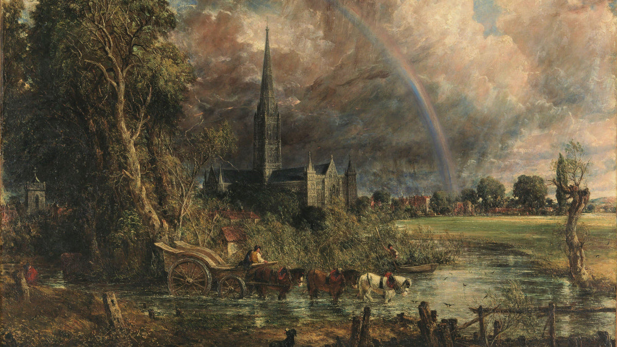John Constable, Cathédrale de Salisbury sous un ciel d’orage, peinture de 1831 illustrant les clochers et la protection contre les tempêtes