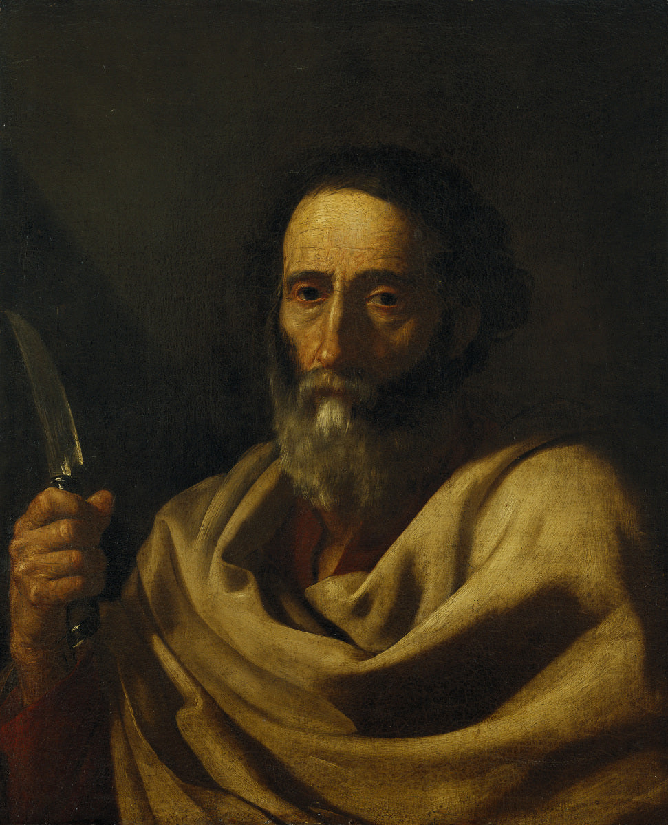 L’apôtre saint Barthélemy représenté dans une peinture de Jusepe de Ribera