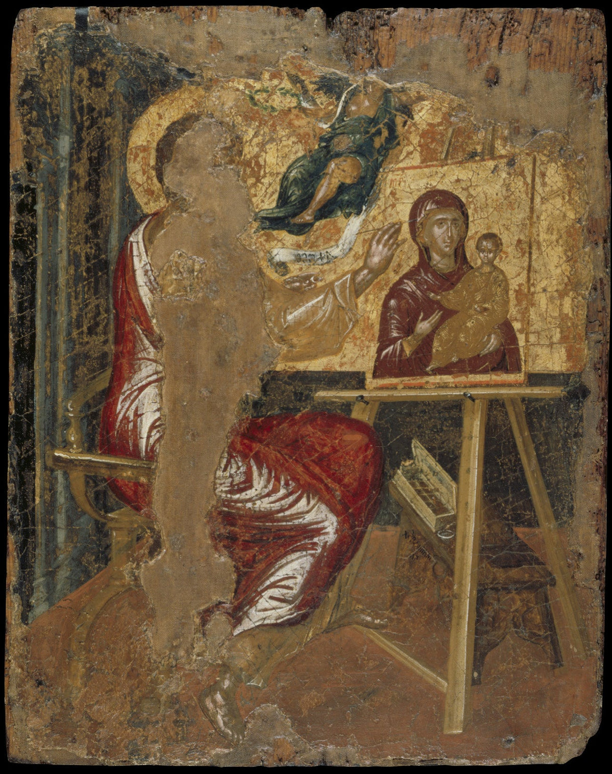 Saint Luc évangéliste peignant une icône de la Vierge Marie, tableau du Greco