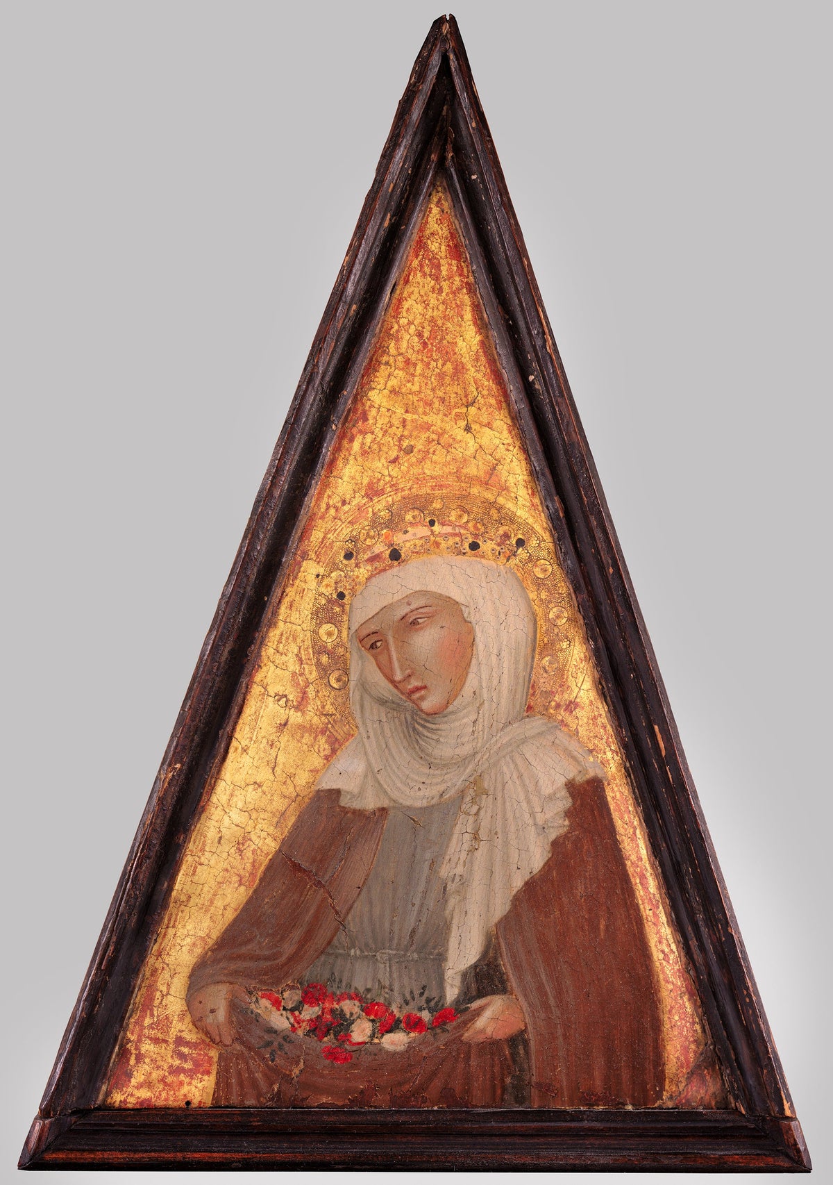 Sainte Élisabeth de Hongrie représentée en peinture par Ambrogio Lorenzetti au 14ème siècle