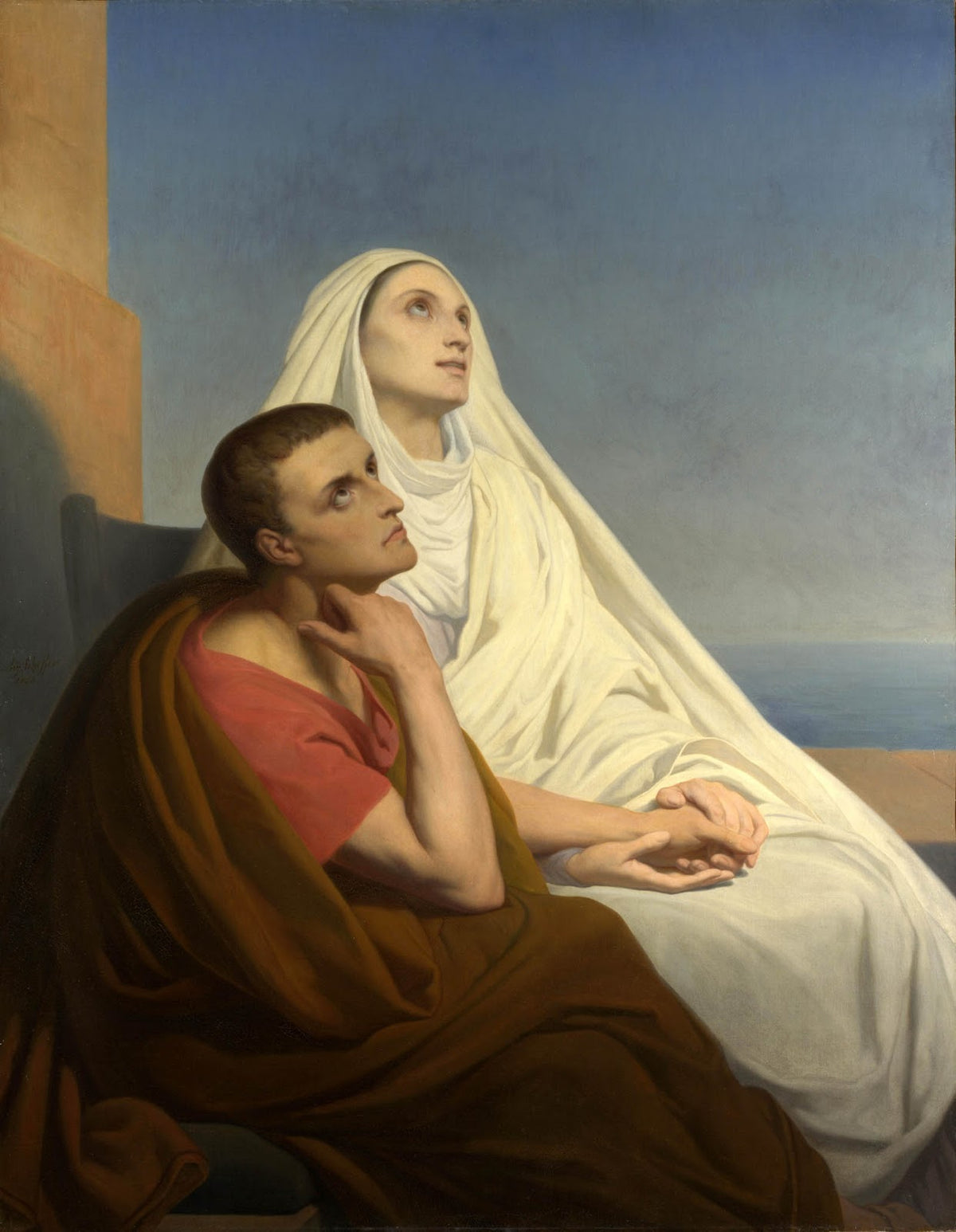 Saint Augustin et sa mère Monique représentés ensemble dans une peinture d’Ary Scheffer