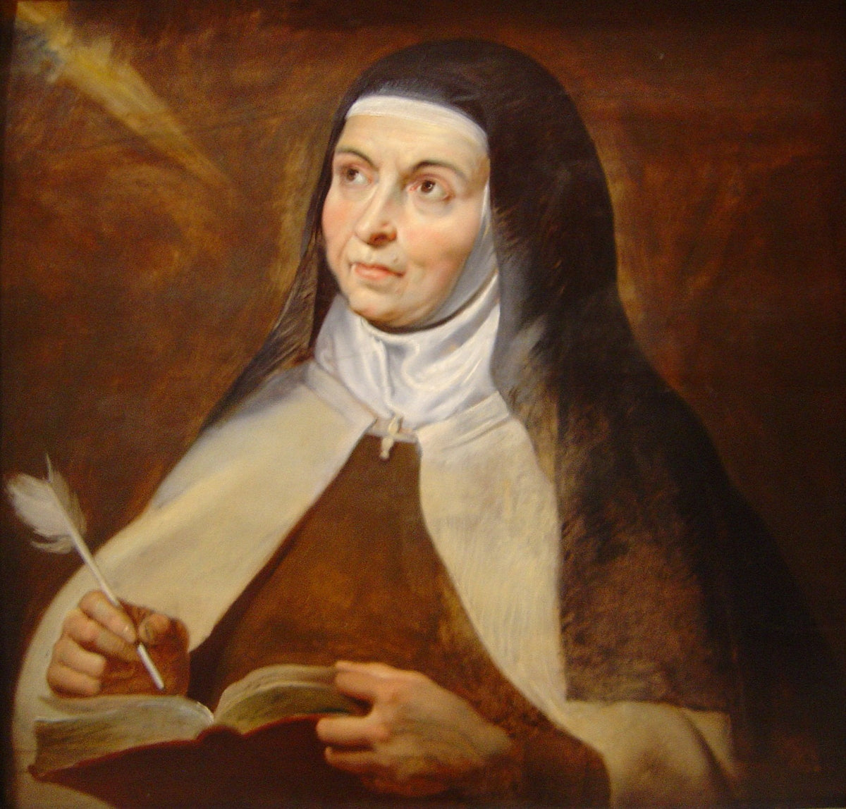 Peinture de Thérèse d’Avila par Pierre Paul Rubens, en habit carmélitain