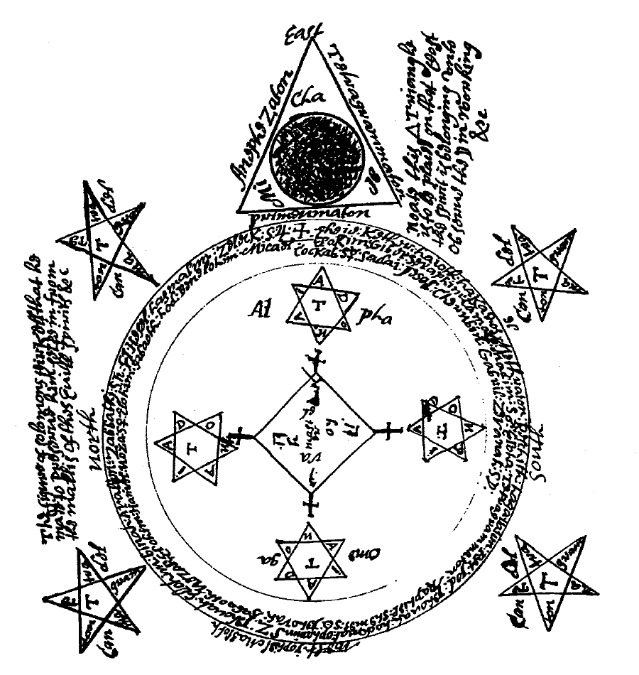 Triangle d’Art et cercle de Salomon dans le manuscrit Sloane 3648 du Lemegeton, 17ème siècle — Aeternum, blog & boutique ésotérique