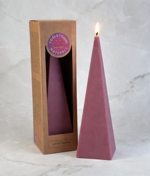 Bougie pyramide rose - Romance & harmonie