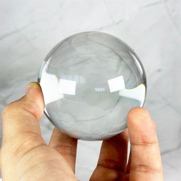 Boule En Cristal Mauve 80 Mm - 684 Gr - Avec Support Noir - Neuf - Voyance ésotérisme