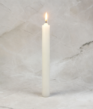 Cierge teinté masse blanc