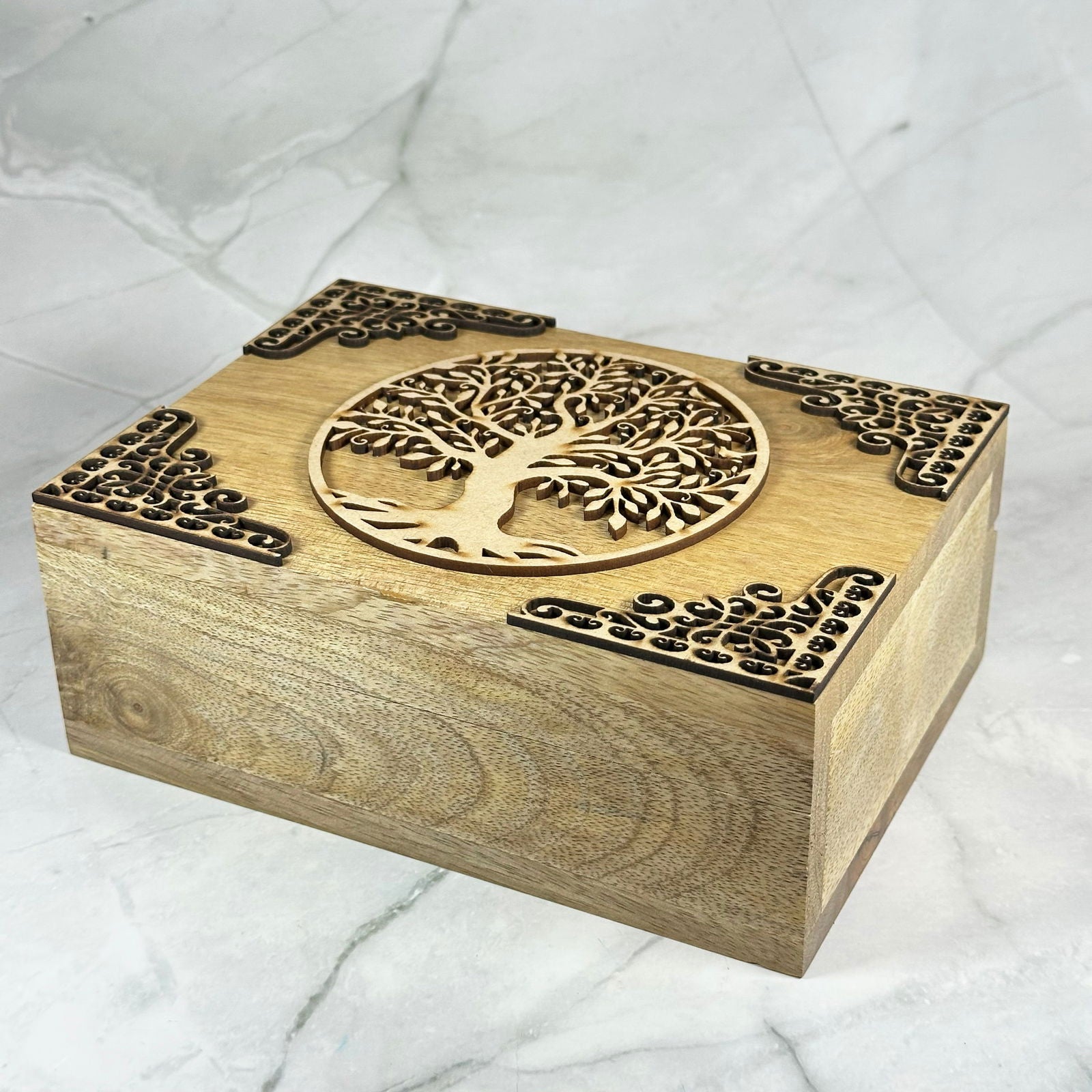 Coffret Arbre de Vie en bois de manguier - Aeternum - Coffret Arbre de Vie en bois de manguier - # boutique ésoterisme# - #wicca# 