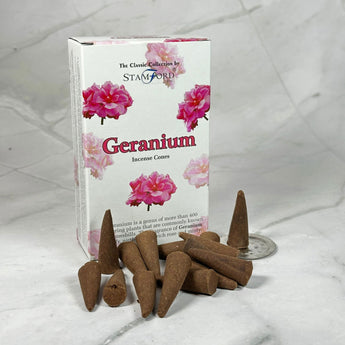 Encens en cônes Géranium - Aeternum - Encens en cônes Géranium - # boutique ésoterisme# - #wicca# 