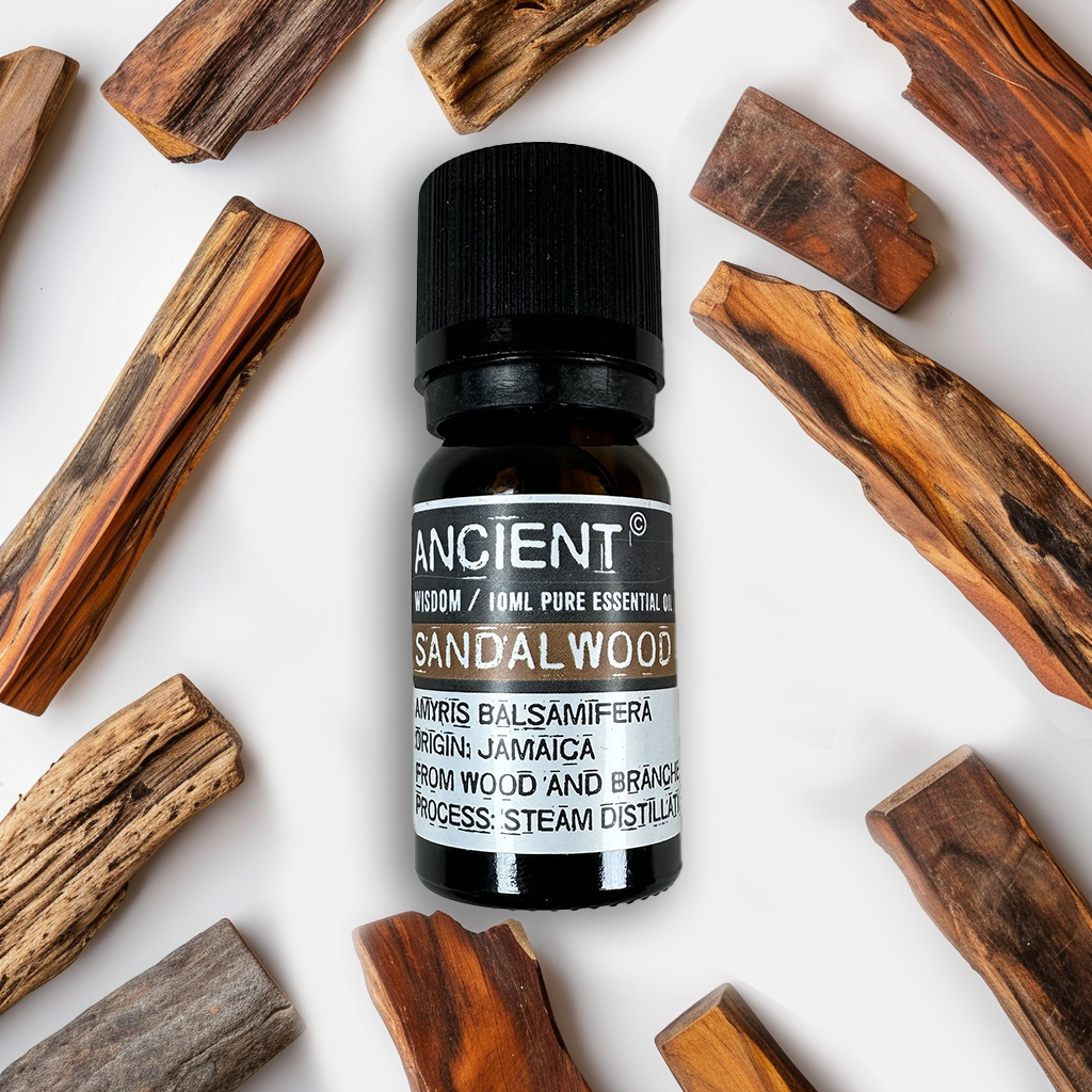 Huile essentielle de Bois de Santal - Aeternum - a bottle of wine sitting on top of a table  - # boutique ésoterisme# - #wicca# 