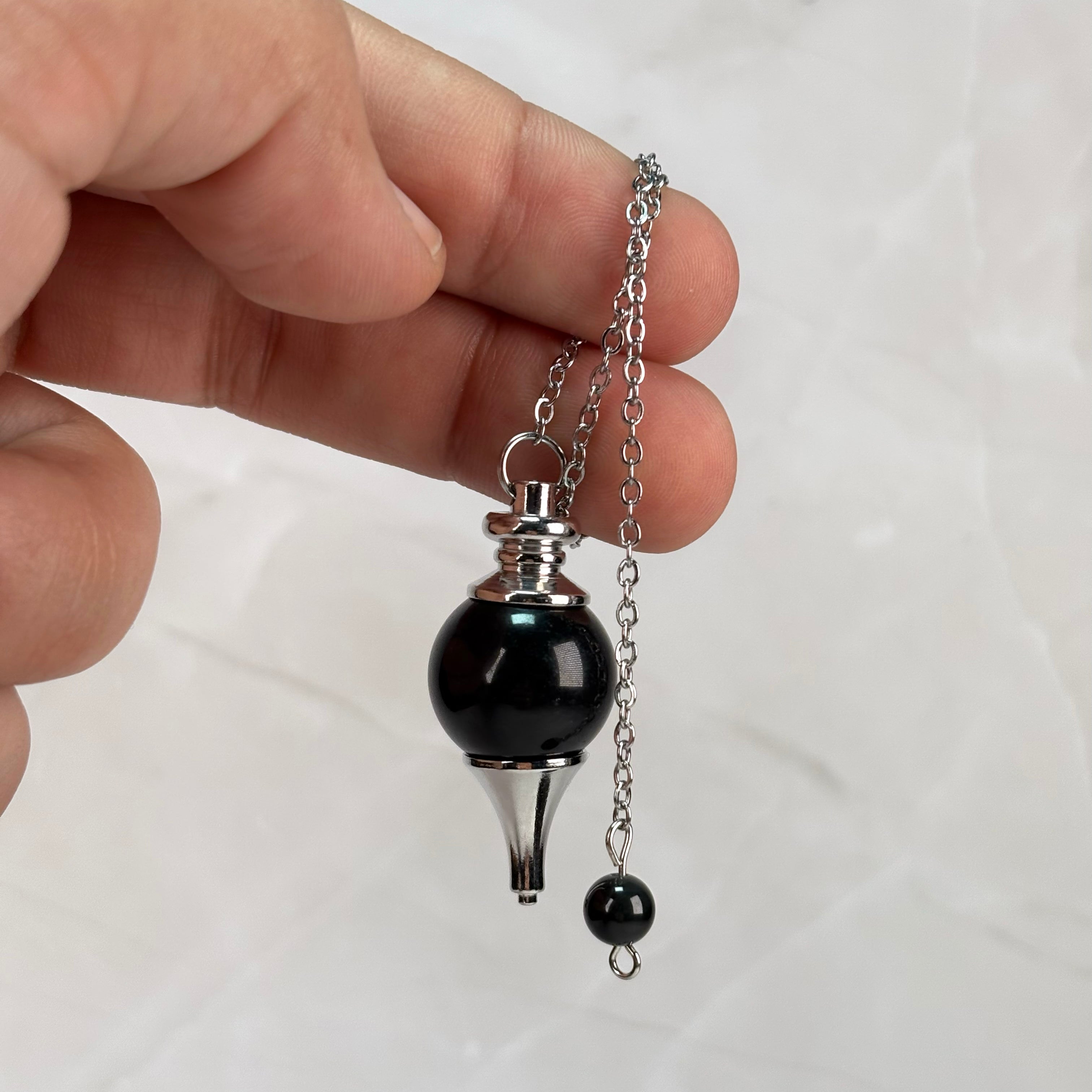 Pendule séphoroton en Obsidienne