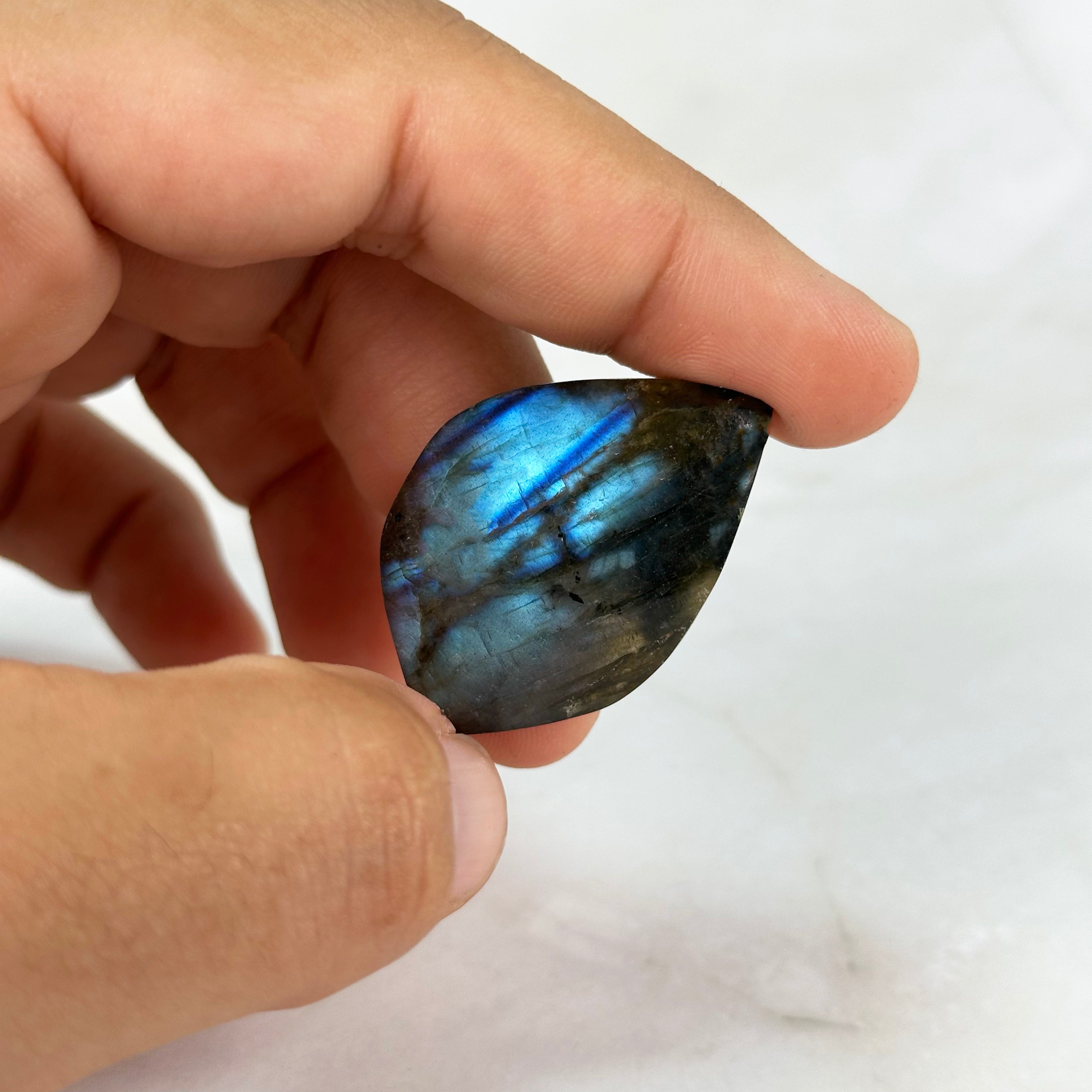 Galet feuille Labradorite