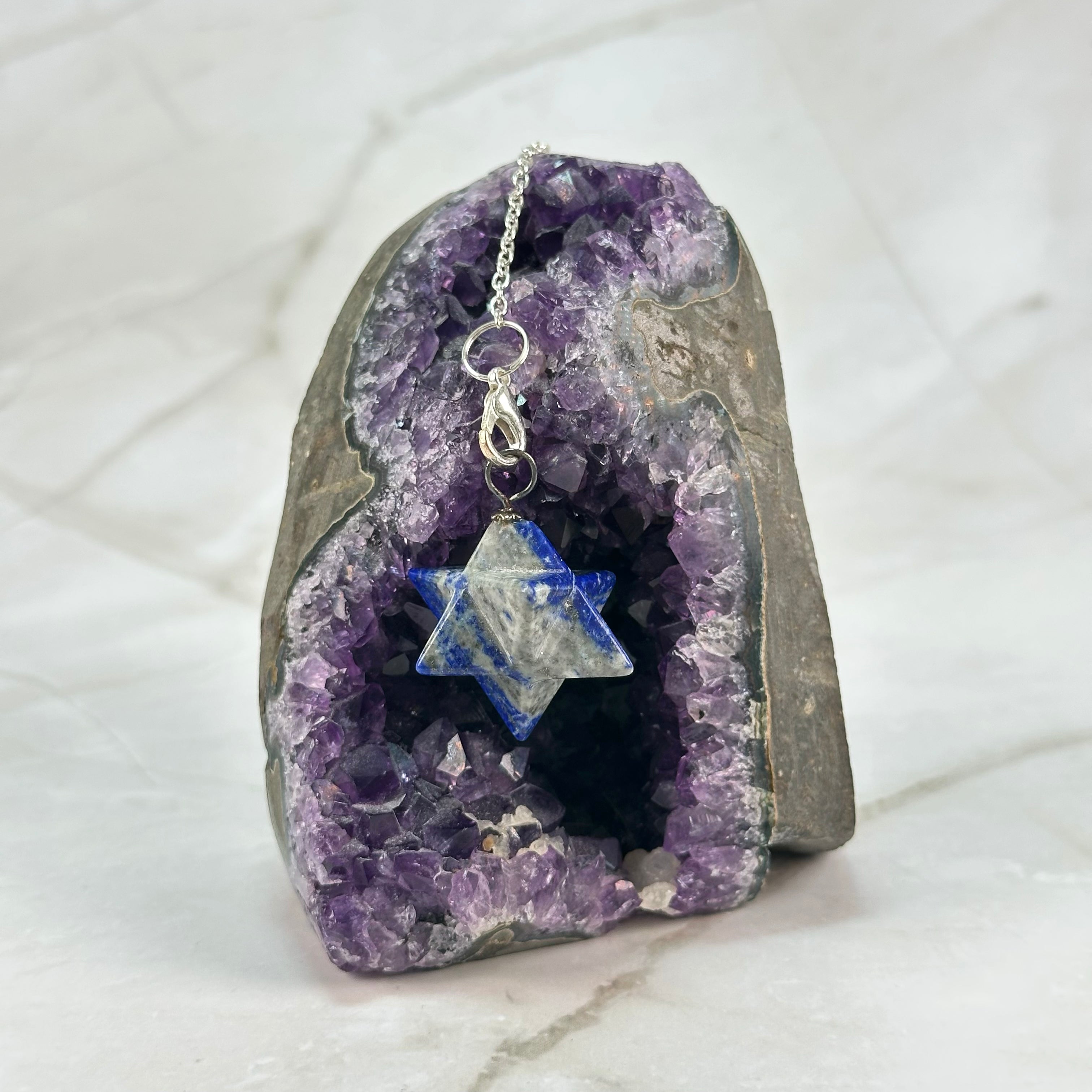 Pendule Merkaba en Lapis Lazuli