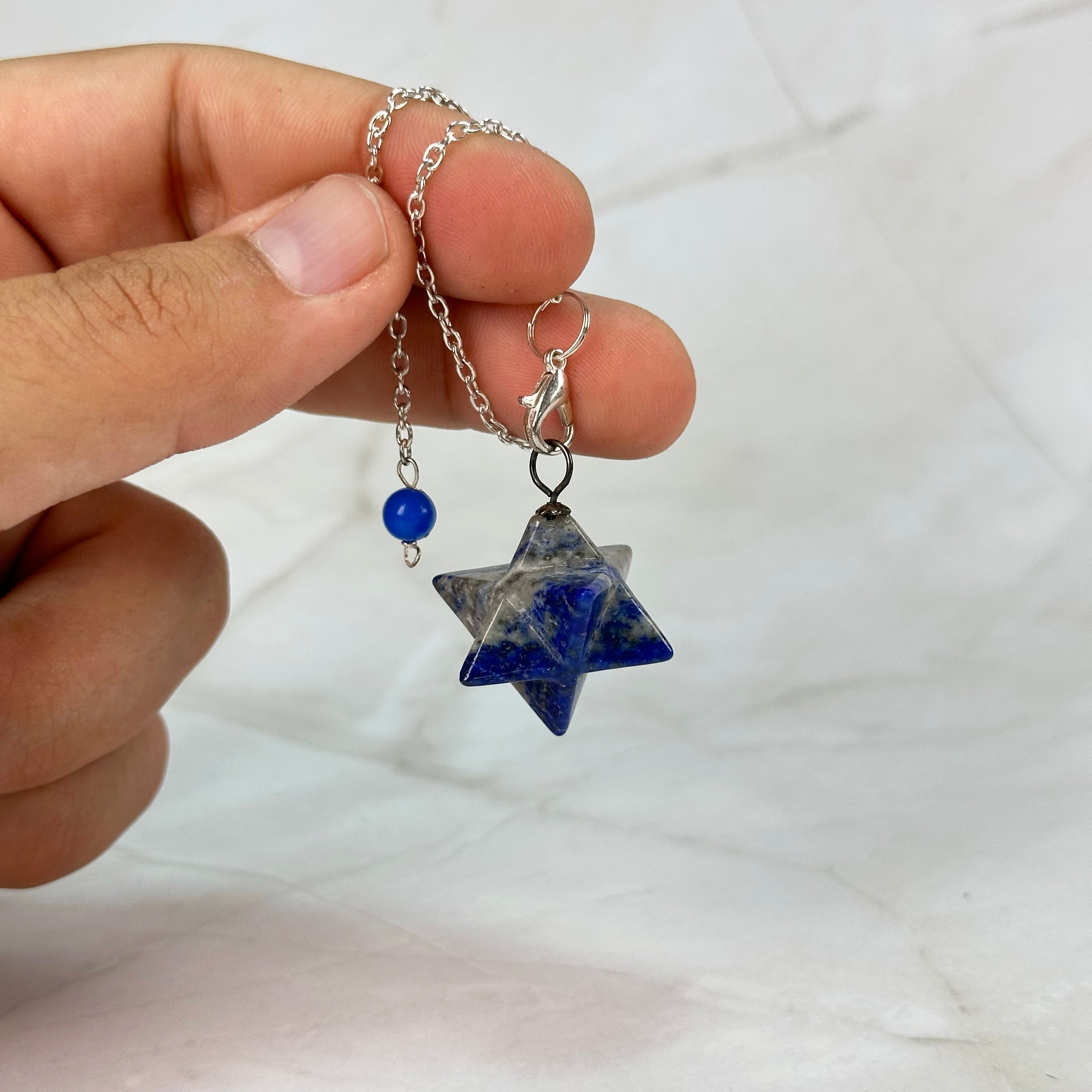 Pendule Merkaba en Lapis Lazuli