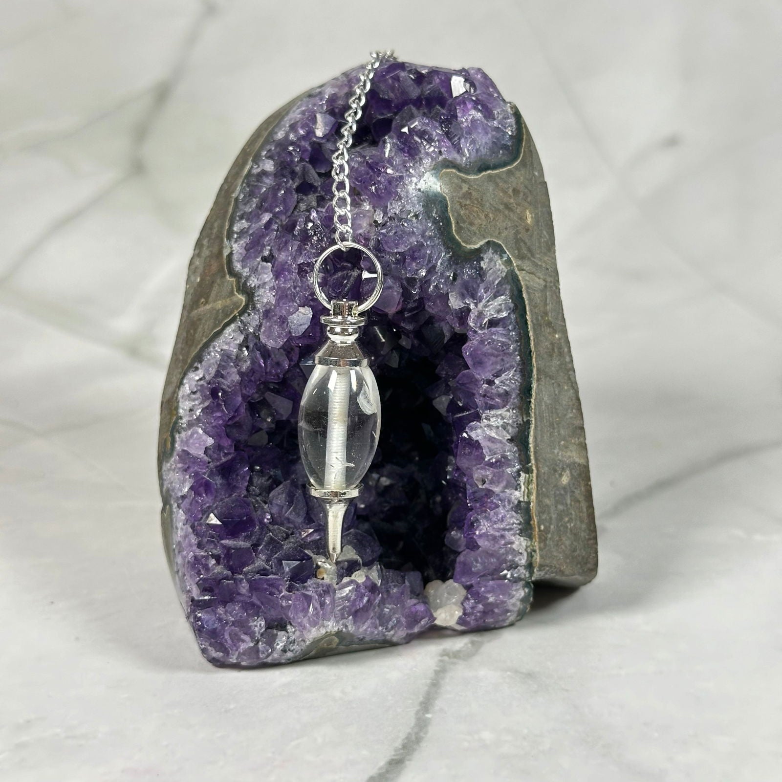Pendule Shiva Lingam en Cristal de Roche - Aeternum - Pendule Shiva Lingam en Cristal de Roche - # boutique ésoterisme# - #wicca# 