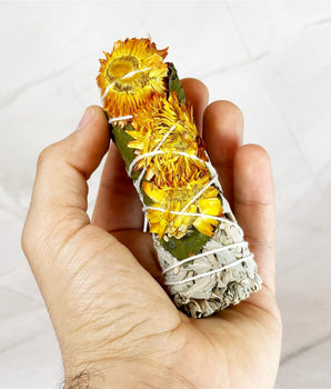 Rouleau Sauge Blanche & Tournesol - Aeternum - Rouleau Sauge Blanche & Tournesol - Aeternum - a person holding a hot dog in their hand  -
