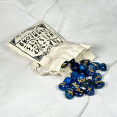 Runes en Onyx Bleu et pochette - Aeternum - Runes en Onyx Bleu et pochette - Aeternum - Runes en Onyx Bleu et pochette - Aeternum -