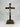 Crucifix Christ en bois & métal sur socle