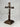 Crucifix Christ en bois & métal sur socle