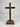 Crucifix Christ en bois & métal sur socle