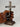 Crucifix Christ en bois & métal sur socle