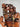 Chapelet Christ grain ovale en bois foncé