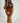Chapelet Christ grain ovale en bois foncé
